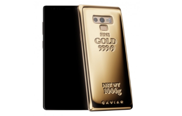 俄罗斯珠宝商推出纯金版Note 9：售价约41万元