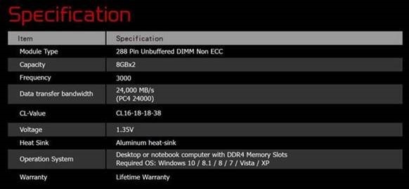 十铨DDR4-3000游戏内存：全球首发四片散热超频杠杠