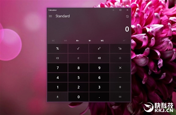 毛玻璃全面回归Win10！计算器居然也能这么帅