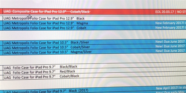 下月发！<a href='https://www.apple.com/cn/' target='_blank'><u>苹果</u></a>10.5寸新iPad Pro曝光：A10X处理器、窄边设计