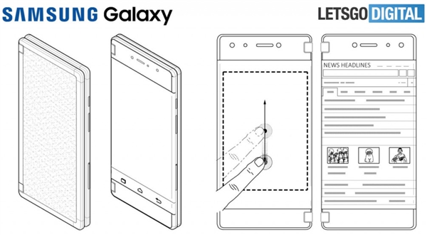 <a href='https://www.samsung.com/cn/' target='_blank'><u>三星</u></a>手机申请新专利：可折叠双屏幕 适合玩游戏