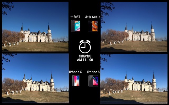 一加/小米/苹果对决 时间切割样张对比