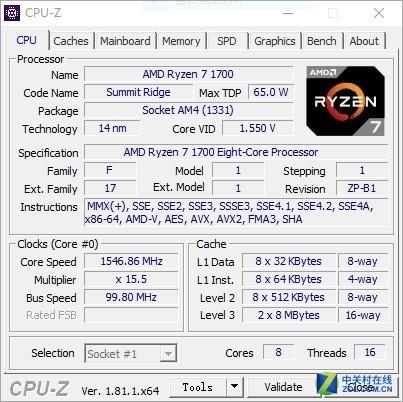 锐龙7 1700移动版测试：性能逆袭Intel！