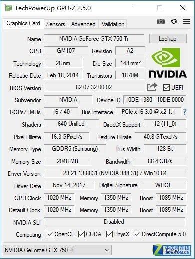 一批GTX 750Ti全新卡突现身：吃鸡/CS:Go测试