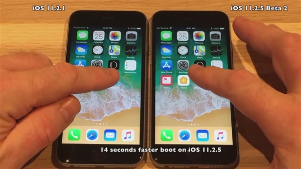 iOS 11.2.5新版速度测试 启动快多了
