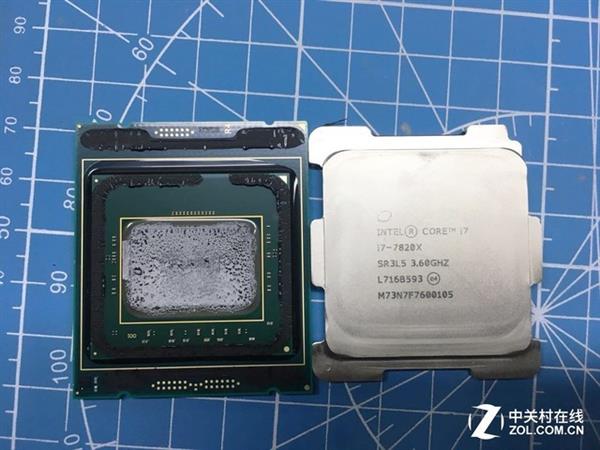 i7-7820X开盖去硅脂上液金：性能提升这么大