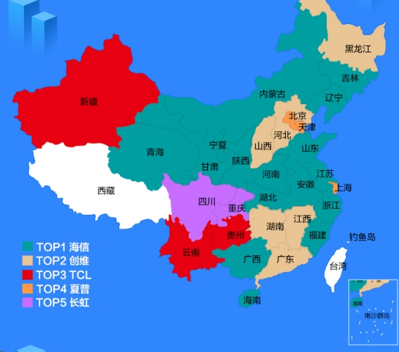 彩电大屏消费地图出炉：上海59.1英寸全国第一