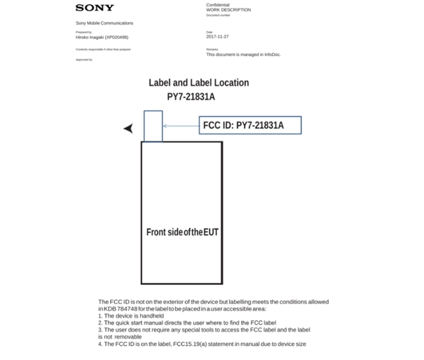 <a href='https://www.sony.com.cn/' target='_blank'><u>索尼</u></a>神秘新机现身FCC数据库：将取消3.5mm耳机接口