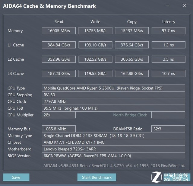 首发锐龙5 APU 联想ideapad 720S轻薄本评测 