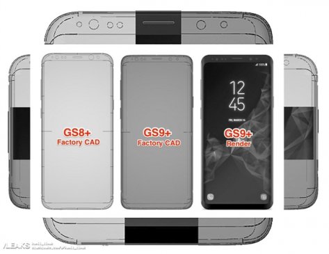 额头/下巴变窄！三星S9+外形细节偷跑