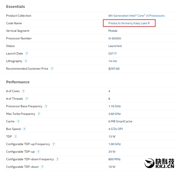 Intel 10nm i5-8269U曝光：四核心、主频狂飙2.6GHz