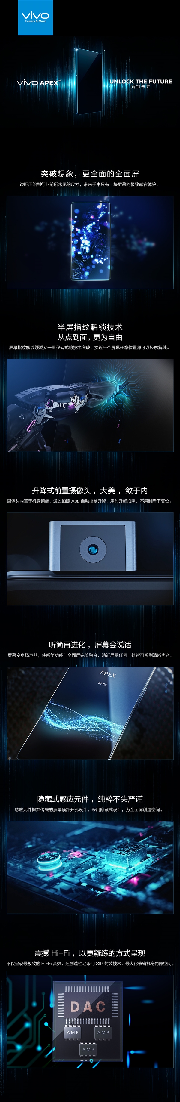 98%屏占比！vivo APEX到底有多惊艳：一图秒懂