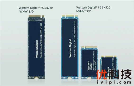 西数SN720/520 NVMe M.2固态盘发布