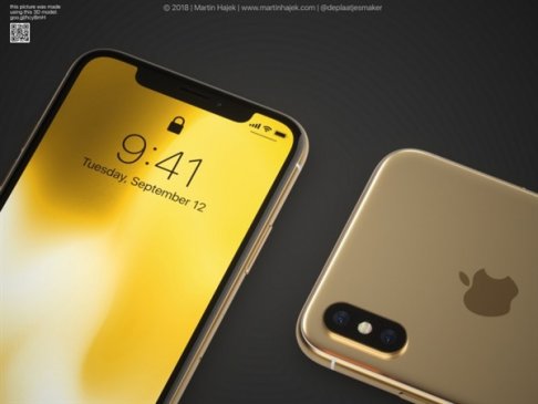 黑金最有爱 新iPhone X/X Plus金色版渲染图