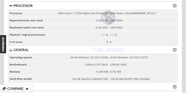 AMD第二代Ryzen 7 2700X首曝光：最高加速4.2GHz