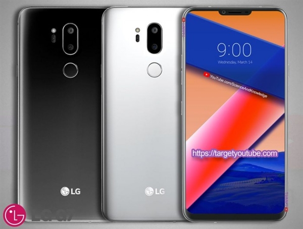 LG骁龙845旗舰G7渲染图亮相：超高屏占比