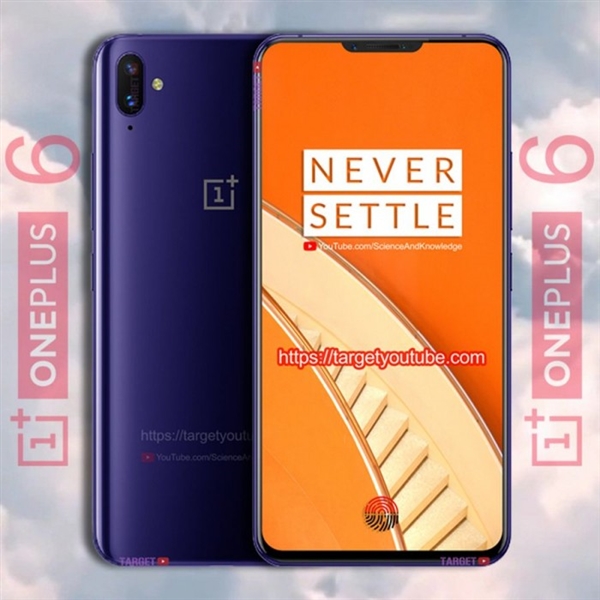 屏下指纹加持！<a href='https://www.oneplus.com/cn' target='_blank'><u>一加</u></a>6外形渲染图曝光：看起来很美