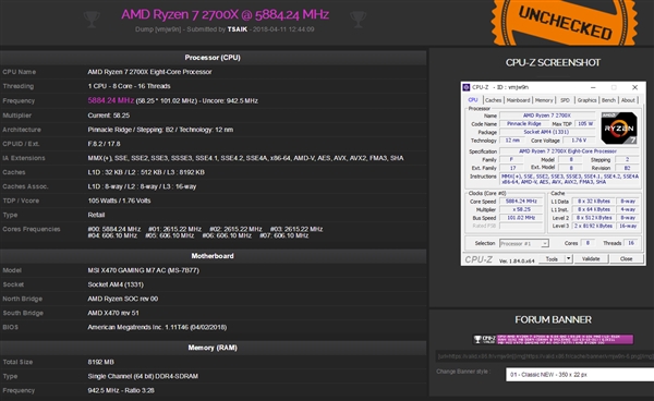 5884MHz！AMD Ryzen二代真能超：差一点破纪录