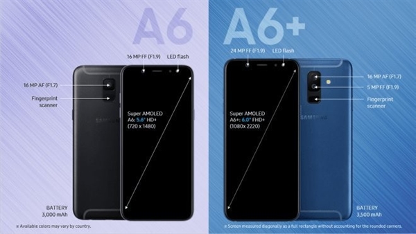 <a href='https://www.samsung.com/cn/' target='_blank'><u>三星</u></a>A6/A6+曝光：Exynos 7870+18.5:9屏