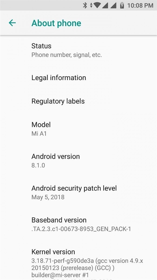 小米A1安卓8.1测试版固件上线