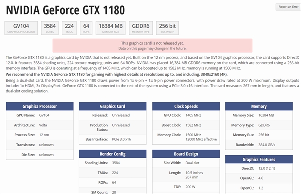NVIDIA GTX 1080曝光：12nm+GDDR6显存、性能增50%