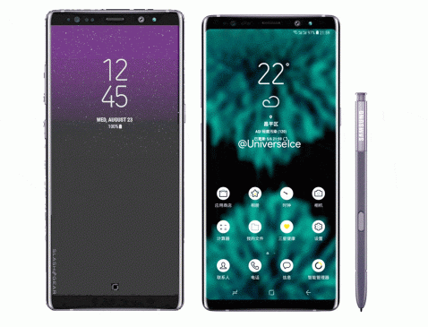 外形真这样？三星Note 9屏占比更高：加入QC4.0快充