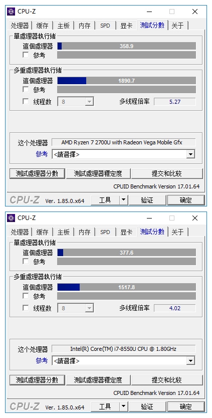 核显战翻独显？Ryzen/i7移动处理器对比评测：轻薄本之光