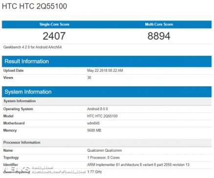 HTC U12+今天发：无刘海骁龙845旗舰