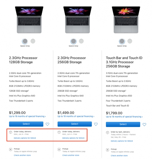 MacBook部分产品缺货：苹果要发布新品了