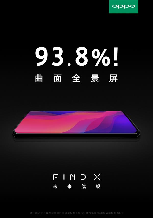 93.8%！<a href='http://www.oppo.com/cn/' target='_blank'><u>OPPO</u></a> Find X突破史上最高屏占比：这才是真全面屏