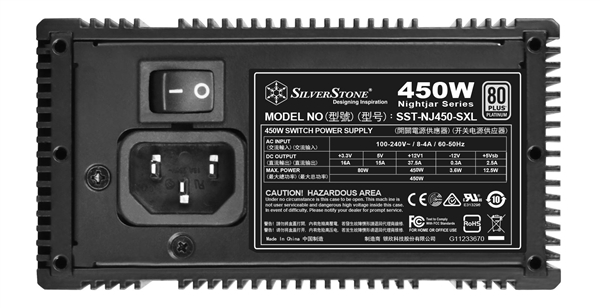 银欣首发SFX-L静音电源：450W 80PLUS白金