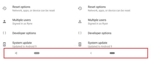 最新的Android P修改了返回键与主页键的造型