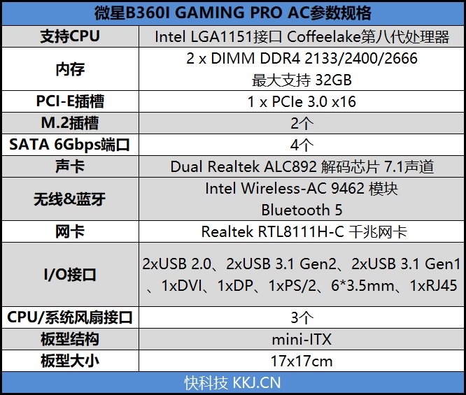  节能静音！微星B360I GAMING PRO AC评测：这是你们想要的ITX主板