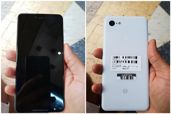 谷歌Pixel 3 XL熊猫色工程机曝光：刘海屏、4+64GB