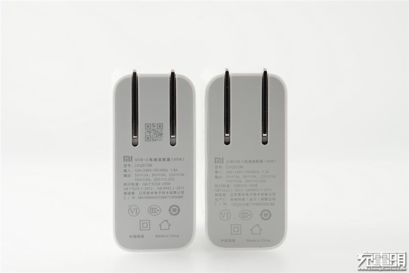 小米45W、65W USB-C电源适配器拆解对比