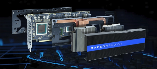 AMD发布双芯Vega专业显卡V340：集成32GB ECC HBM2显存
