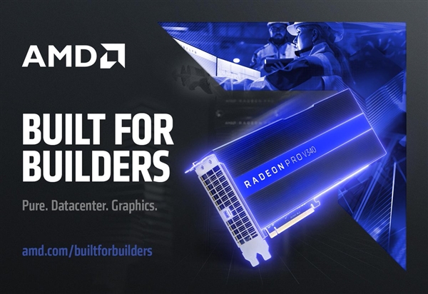 AMD V340专业显卡揭秘：两个Vega 56核心、功耗300W