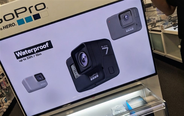 GoPro新品Hero7宣传海报曝光：三色10米防水、有状态屏