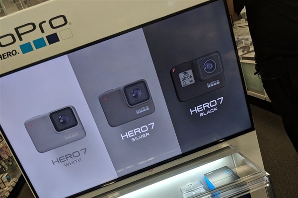 GoPro新品Hero7宣传海报曝光：三色10米防水、有状态屏