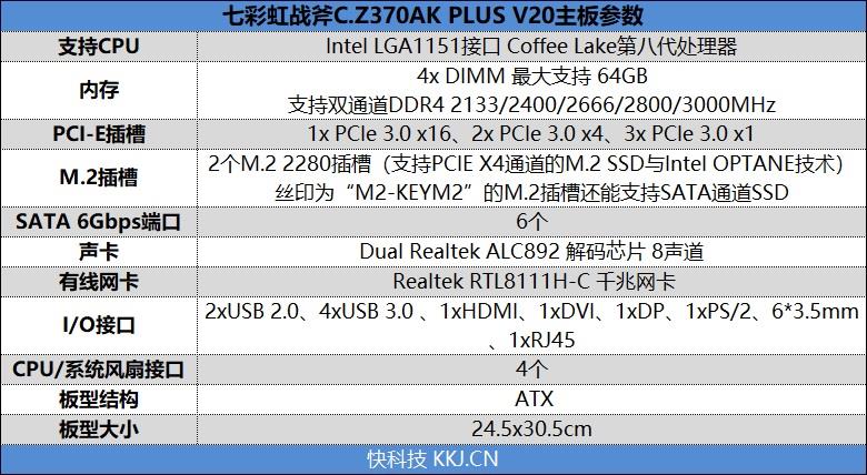 最具性价比的Z370主板！七彩虹战斧C.Z370AK PLUS V20评测