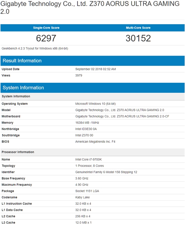 9代i9/i7/i5 GB4跑分出炉：压制AMD