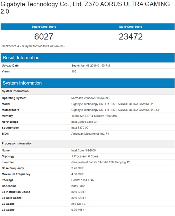 9代i9/i7/i5 GB4跑分出炉：压制AMD