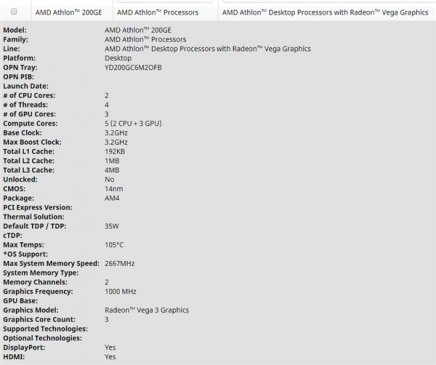 AMD速龙200GE处理器下周上市：Zen架构首次锁频