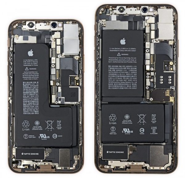 iPhone XS/XS Max真机拆解：<a href='https://www.apple.com/cn/' target='_blank'><u>苹果</u></a>自研电源管理芯片