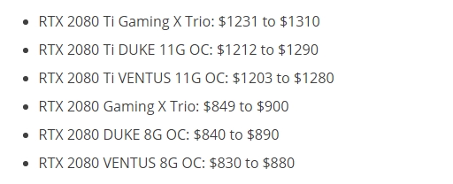 受关税影响：RTX 2080(Ti)或在美国市场涨价