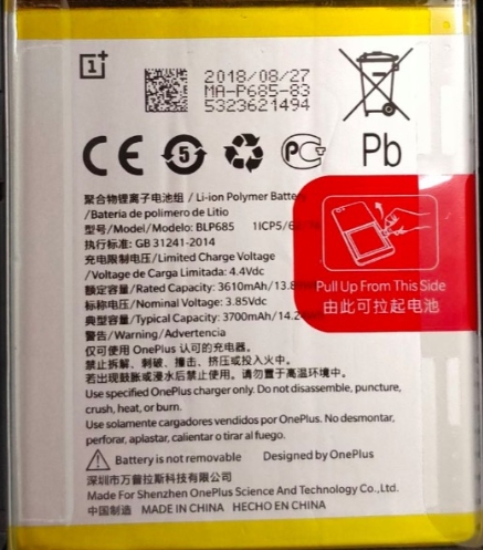 <a href='https://www.oneplus.com/cn' target='_blank'><u>一加</u></a>6T电池信息曝光：这次续航要迅猛提升
