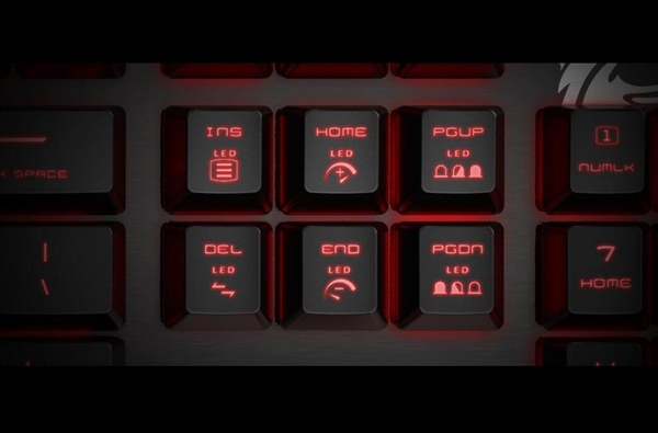 微星发布Vigor GK60电竞机械键盘：豪华金属键帽