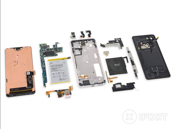 iFixit发布Pixel 3 XL拆解报告：史上最佳<a href='https://www.samsung.com/cn/' target='_blank'><u>三星</u></a>AMOLED屏幕 可维修性仅4分