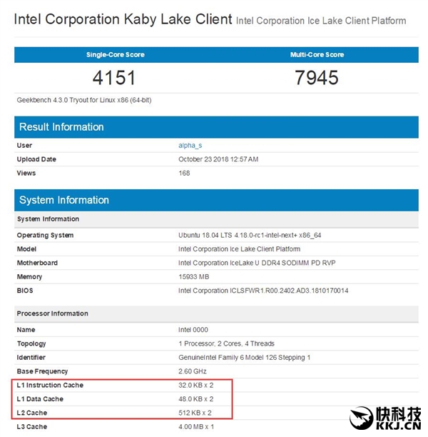 10nm工艺！Intel全新架构Ice Lake首次现身：一二级缓存增大