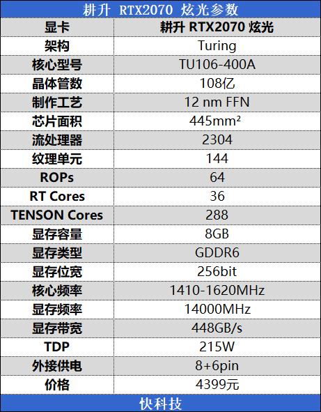 性价比最高的图灵显卡！耕升RTX 2070 炫光评测：完美替代GTX 1080